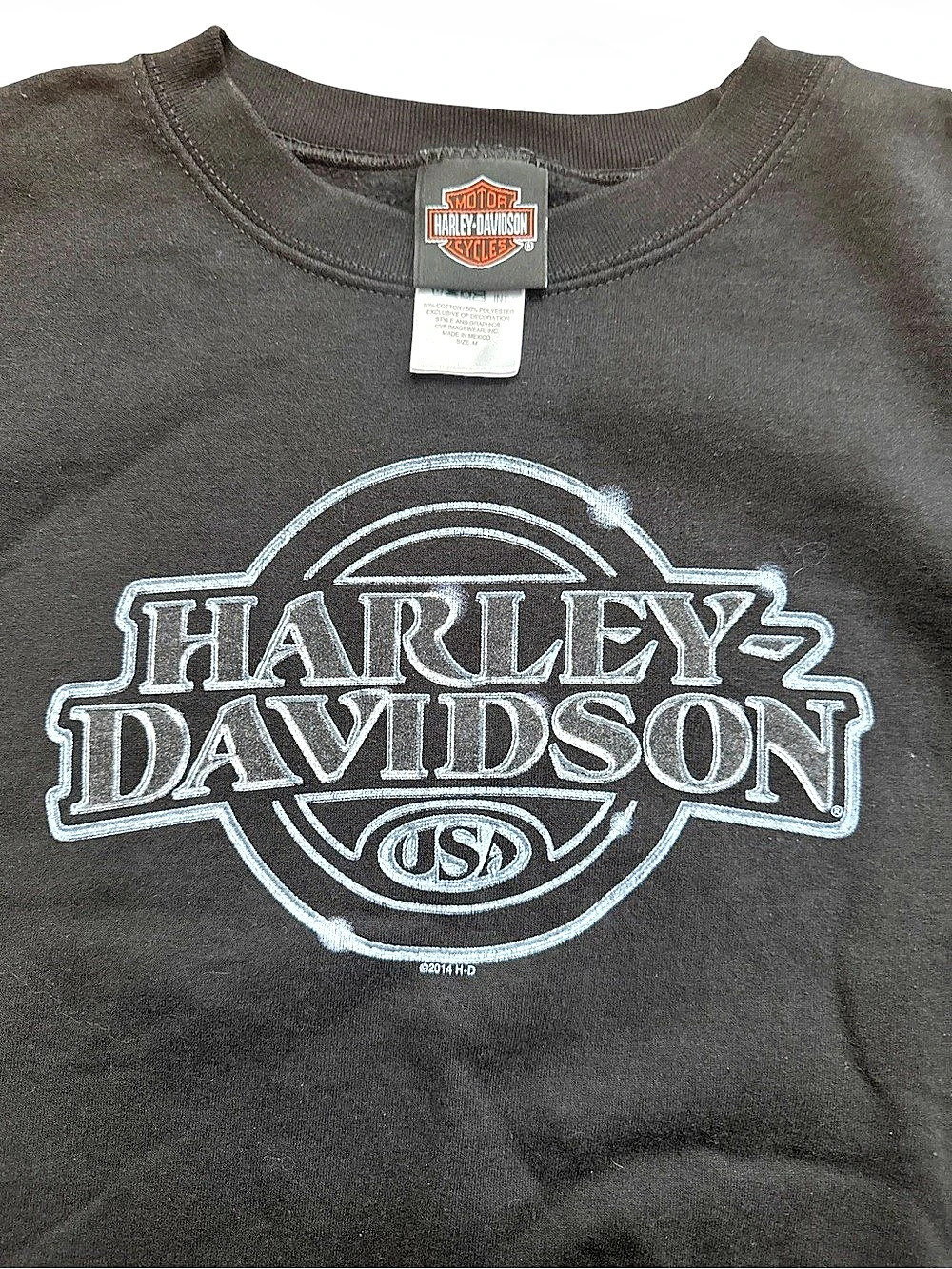 Harley Davidson Youth Boys/Unisex Size Medium Black Sweatshirt EL Paso Texas